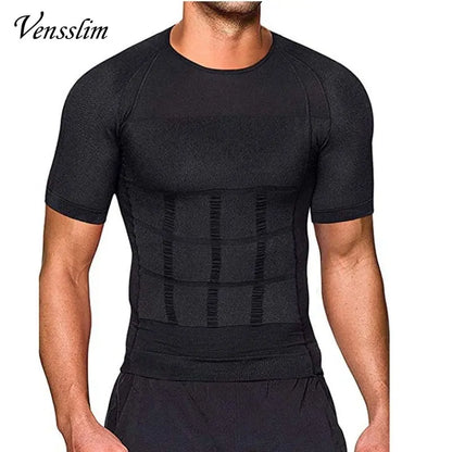 Compression Slimming T-shirt Men Body Shaper Waist Trainer Fitness Vest Fat Burn Chest Slim Shirt weight loss shapewear NovaCart