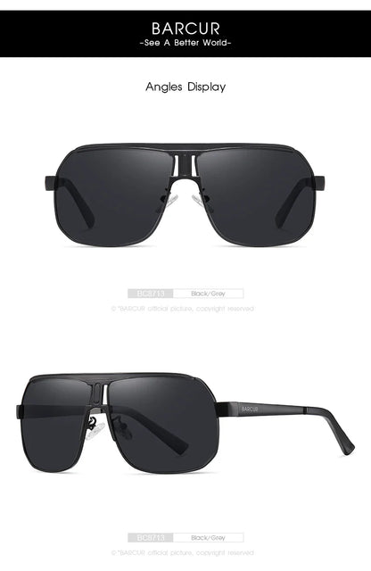 BARCUR Polarized Sports Sunglasses for Men Fashionable Fishing Driving Hiking and Outdoor Eyewear UV400 Protection Gradient Lenses Stevvex