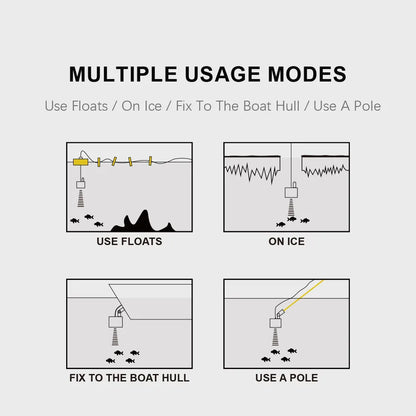FFC1108-1 Alarm 100M Portable Sonar Fish Finders 45 degrees Sonar Coverage Echo Sounder Alarm Transducer Lake Sea Fishing NovaCart