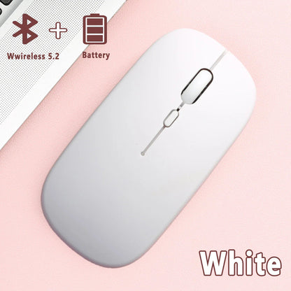 Bluetooth 5.0 Wireless Mouse Ultra Slim Portable Silent Ergonomic for Laptop Tablet PC MacBook Phone Adjustable DPI Ergonomic Pi-Mart
