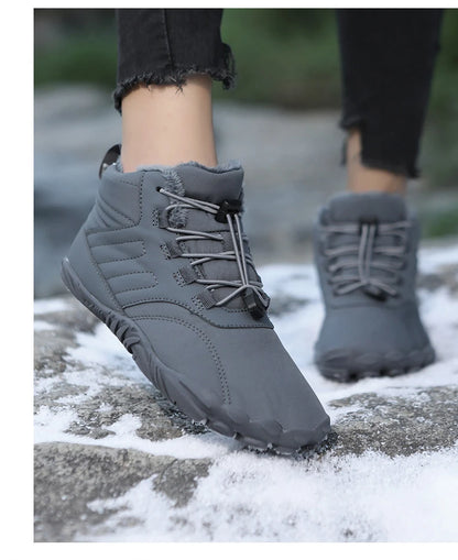 Snow Boots Men Winter Shoes Barefoot Ankle Boots 36-46 Couple Snow Shoes Outdoor Hiking Shoes Fur Warm Plush Boots NovaCart