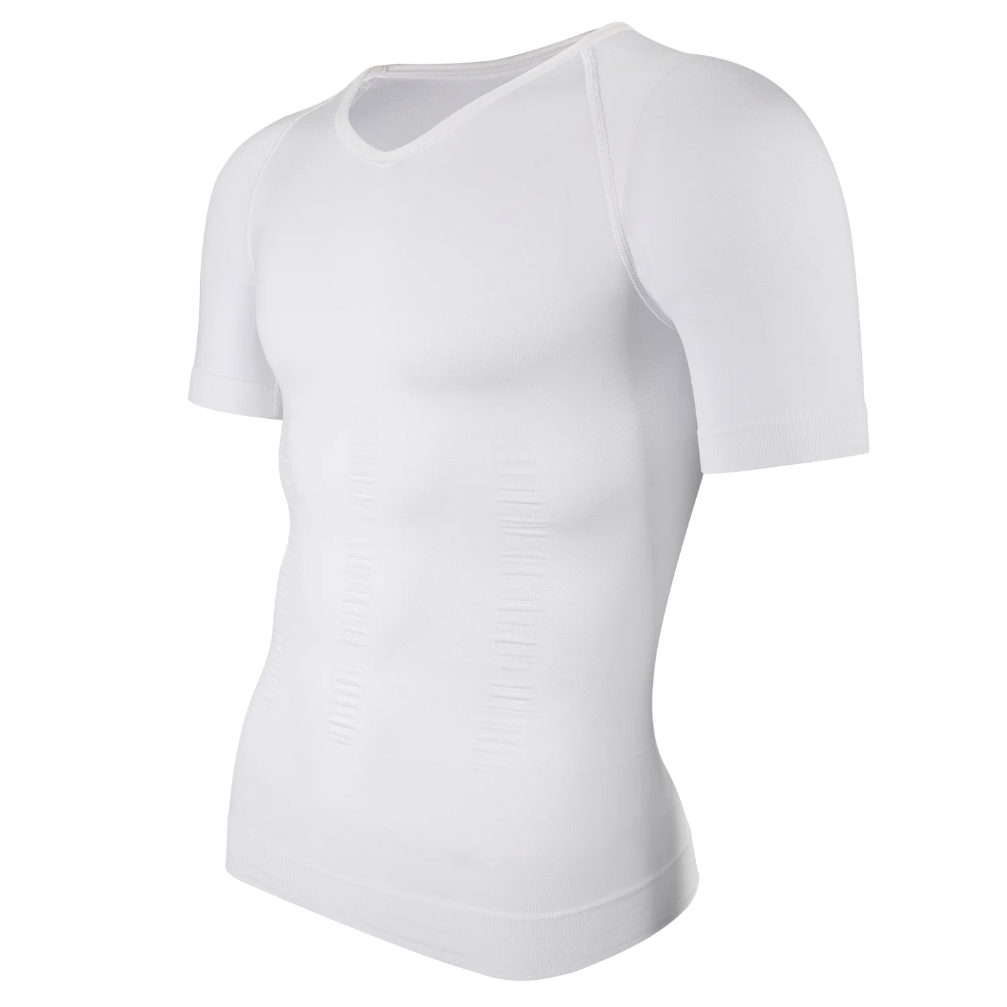 Men's Short Sleeve Compression T-Shirt V-neck Shapewear Tummy Control Flat Belly Tank Top Fitness Workout Slimming Body Shaper NovaCart