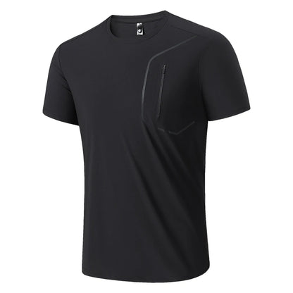 76% Nylon Quick Dry Sport Fashion T Shirt Men'S 2025 Short Sleeves Summer Casual Black OverSize Top Tees GYM Tshirt Clothes NovaCart
