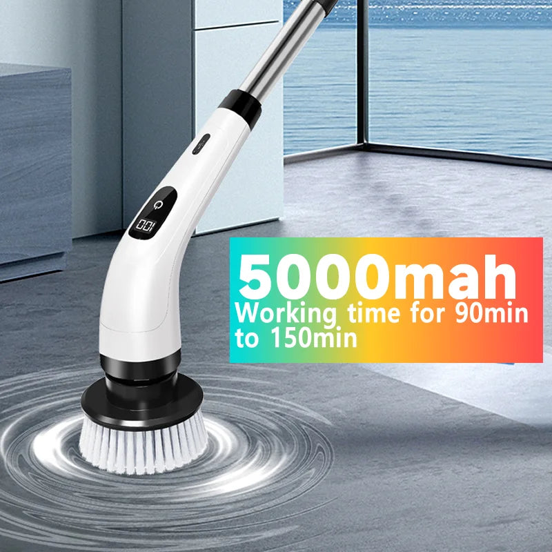 Cordless Household Spin Scrubber Kitchen Gadgets Hair Brushes Bathroom Broom Toilet  Multipurpose Cleaning Brush  Electric Mops Pi-Mart