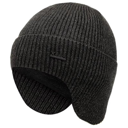 Fleece-Lined Earflap Cap – Warm Winter Outdoor Beanie FitiqueFit