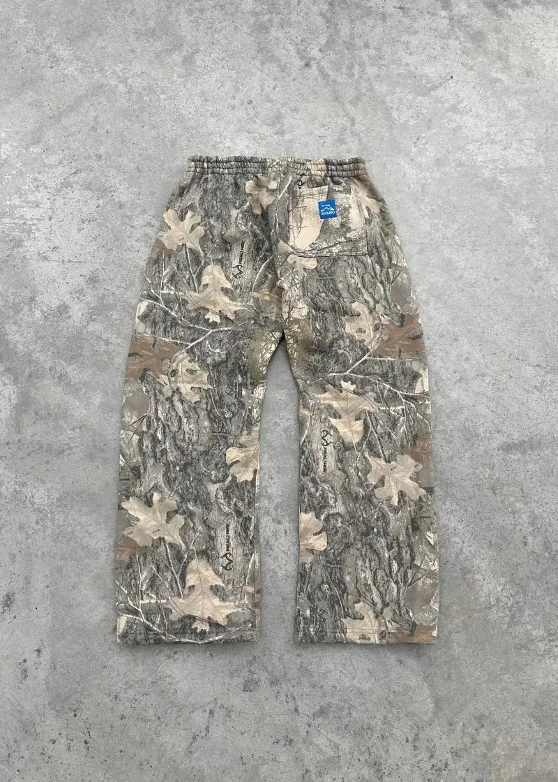 Y2K Retro SweatPants Camouflage Pattern Print Streetwear Men harajuku Street Hip Hop Unisex Oversized Casual Camo Baggy Trousers NovaCart