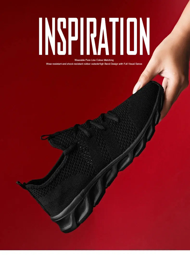 Men's casual sports shoes breathable summer light Soft sole comfort outdoor running shoes fashion student mesh plus size sneaker NovaCart