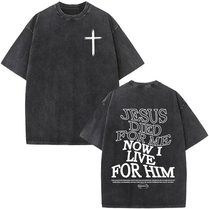 Christian Jesus Faith Over Fear Bible Verse Washed T-shirts Men Women Fashion Vintage Oversized T Shirts Harajuku Cotton T-shirt NovaCart