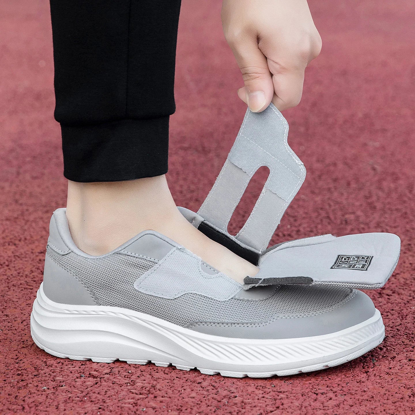 Diabetic Shoes for Men Comfort Walking Shoes for Elderly Swollen Feet Orthopedic Adjustable Double Strap Hook and Loop Sneakers NovaCart