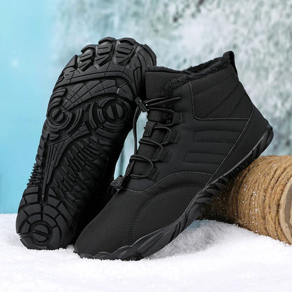 Snow Boots Men Winter Shoes Barefoot Ankle Boots 36-46 Couple Snow Shoes Outdoor Hiking Shoes Fur Warm Plush Boots NovaCart