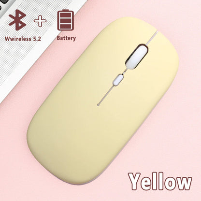 Bluetooth 5.0 Wireless Mouse Ultra Slim Portable Silent Ergonomic for Laptop Tablet PC MacBook Phone Adjustable DPI Ergonomic Pi-Mart