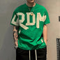 2023 Summer Casual All-match Trend Korean Fashion Short Sleeve Round Neck Solid Color Letter Printed Loose Fashion Youth T-shirt NovaCart