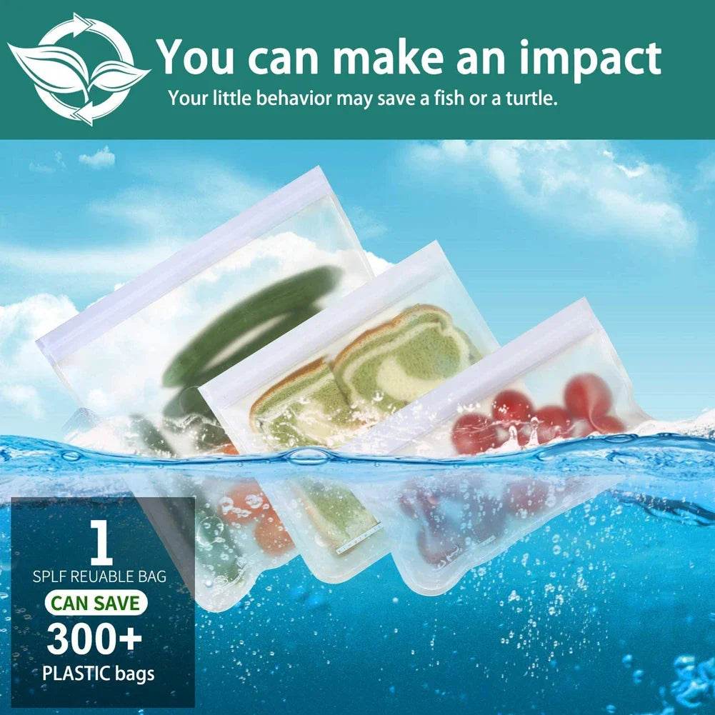 Silicone Food Storage Containers – Stand-Up Zip-Shut Bags SmartPursue™
