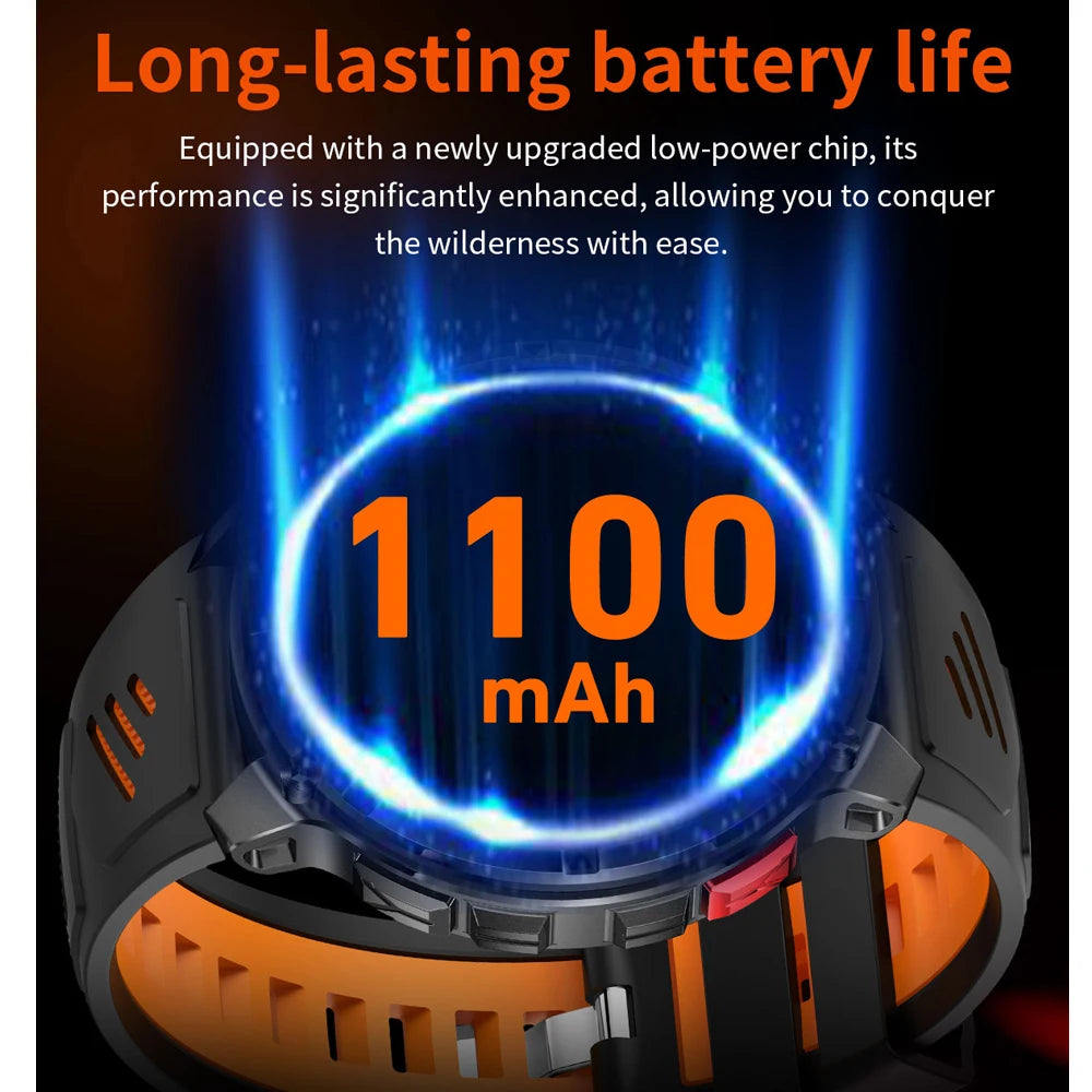 2026 New T-Rex3 Pro 1100mAh Battery Smart Watch GPS path 5ATM Waterproof Sports Run tracker Outdoors Compass Military Smartwatch NovaCart