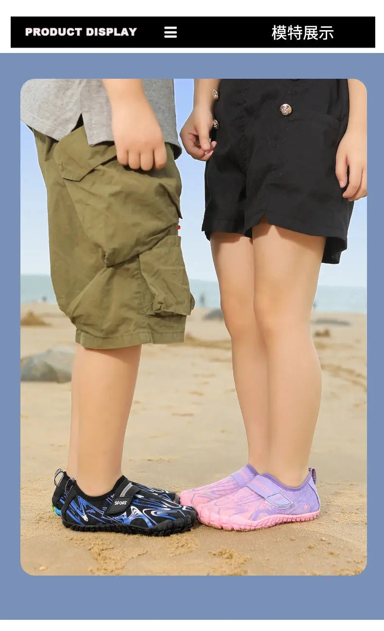 New KID Students Barefoot Quick-Drying Beach Swimming Shoes Aqua Shoes Indoor Fitness Running Shoes Summer Water Shoes 29-38# NovaCart