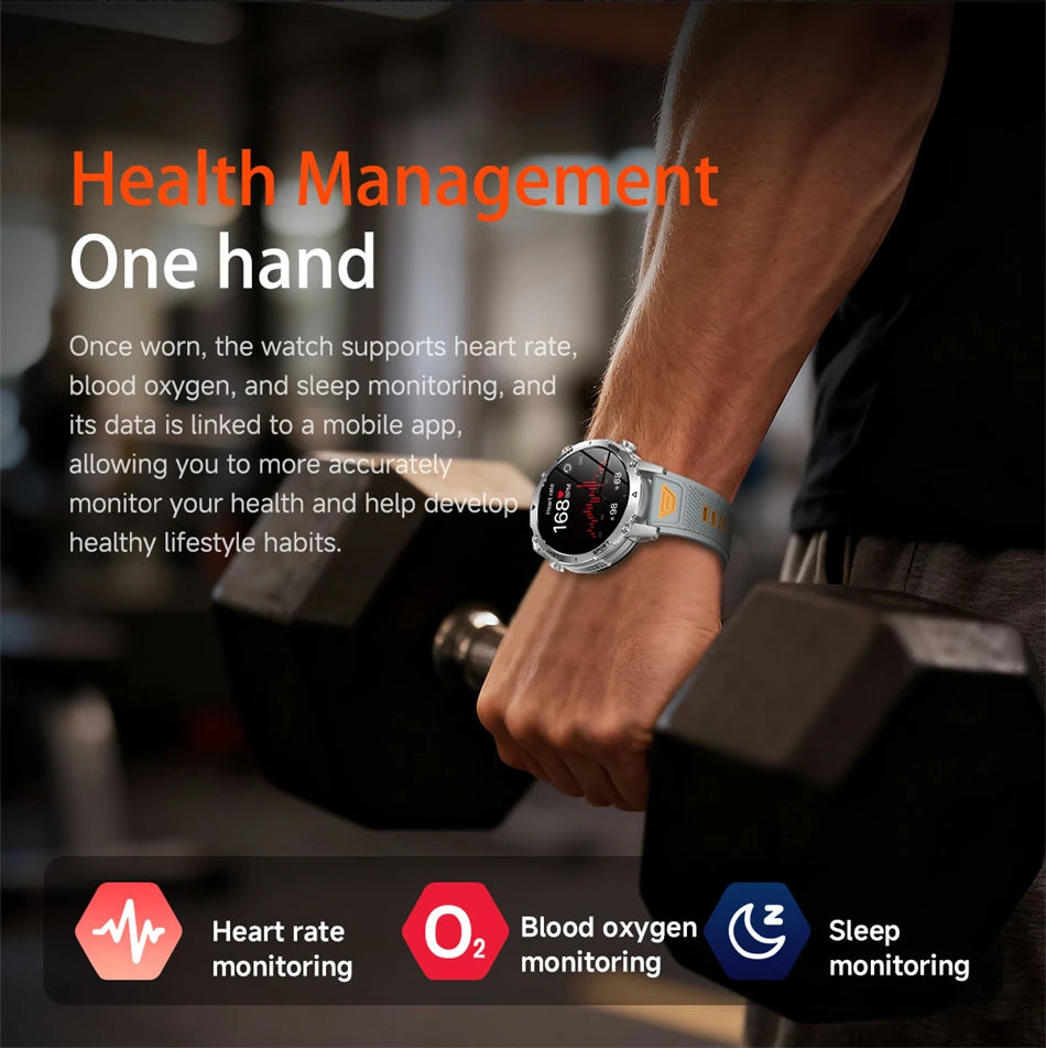 2026 New GPS Smart Watch For Men 1400mAh Battery Outdoor Sports Compass Watches Bluetooth Call IP68 Waterproof Smartwatch gift NovaCart