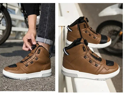 New Motorcycle Boots Men Women Knight Outdoor Riding Anti-slip Spring Sneakers Shoes Bicycle Mountain Racing Road Speed Summer NovaCart