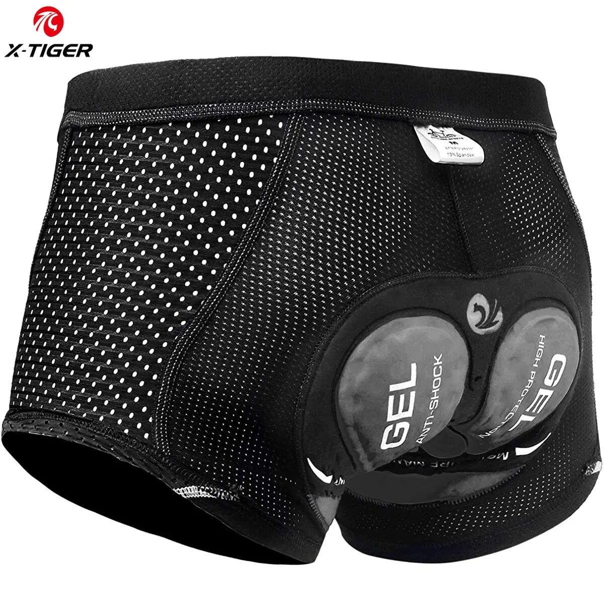 X-TIGER Men's Cycling Underwear with 5D Gel Cushioned MTB Boxer Cycling Shorts Road Cycling Underwear Cycling Equipment Pi-Mart