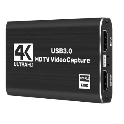 4K USB 3.0 Video Capture Card, HDMI-compatible HDTV Recorder Grabber for Game Recording, PC, Game Audio & Mic Pi-Mart