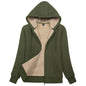 Sherpa-Lined Fleece Zip-Up Hoodie Jacket Women FitiqueFit
