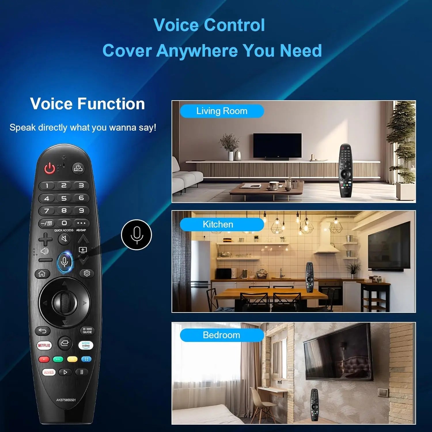 New AN MR20GA AKB75855501 voice pointer remote for smart TV compatible with many models easy operation control tool Pi-Mart