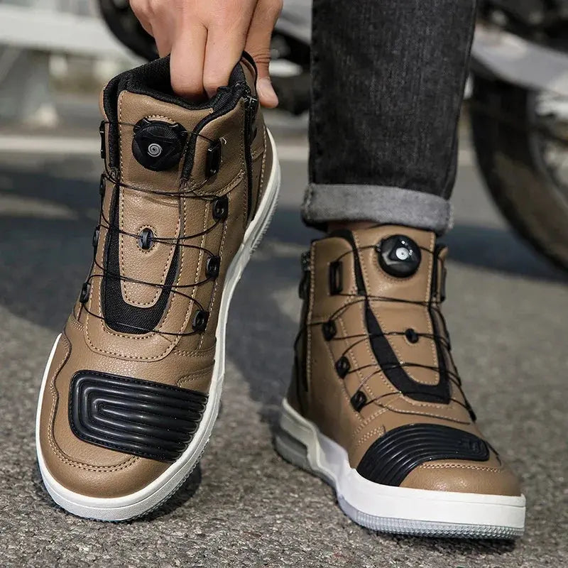 New Motorcycle Boots Men Women Knight Outdoor Riding Anti-slip Spring Sneakers Shoes Bicycle Mountain Racing Road Speed Summer NovaCart