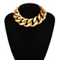 CCB Material Exaggerated Big Choker Necklace Collar for Women Hiphop Chunky Chain Necklace