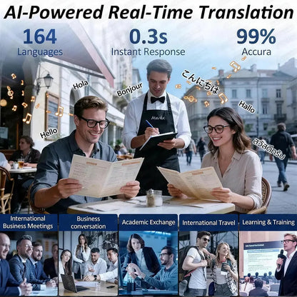 2026 New 32G Memory 800W 4K Camera Smart Glasses Men Photos&Videos 3600mAh Power Bank 120+Languages Translation AI Glasses Women NovaCart