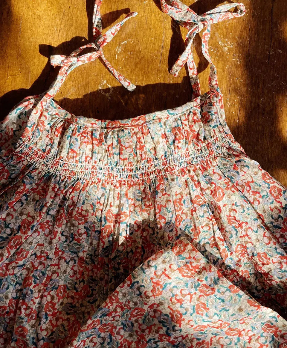2026 New KS Summer Baby Girls Cotton Slip Dresses Kids Clothes Girl Floral Print Tank Top T-shirts Shorts Suits Children's Sets NovaCart