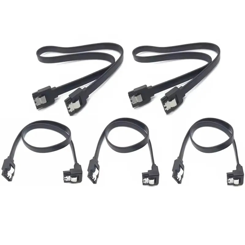 1-10PCS 50CM SATA 3.0 Data Cable High-speed Sata III Cable Adapter Connection Converter For SATA HDD SSD CD Drive Writer Desktop Pi-Mart