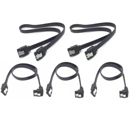 1-10PCS 50CM SATA 3.0 Data Cable High-speed Sata III Cable Adapter Connection Converter For SATA HDD SSD CD Drive Writer Desktop Pi-Mart