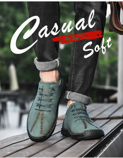 Hot Sale Comfortable Men's Casual Shoes Loafers Large Size Sneakers Quality PU Leather Handmade Shoes Men Flats Moccasins Shoes NovaCart