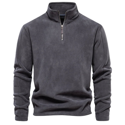 AIOPESON Brand Quality Thicken Warm Fleece Jacket for Men Zipper Neck Pullover Men's Sweatshirt Soft Shell Mens Jacket NovaCart