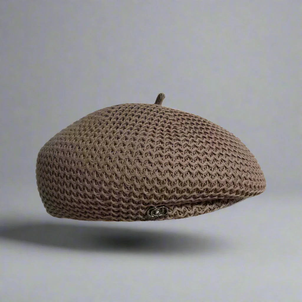 Women’s Pleated Paper Straw Beret FitiqueFit