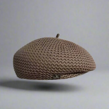 Women’s Pleated Paper Straw Beret FitiqueFit