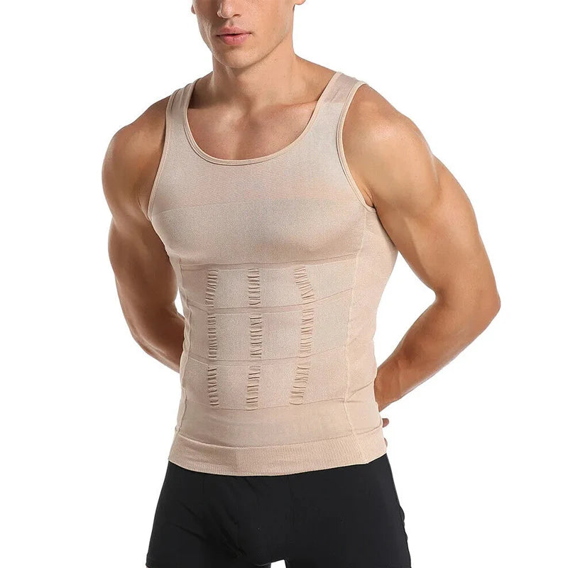 Men's Slimming Body Shapewear Posture Vest Tummy Abdomen Corrector Compression Body Modeling Fat Burner Chest Tummy Shirt Corset NovaCart