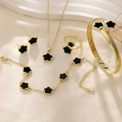 Plum Blossom Plant Five Leaf Flower Five Piece Set