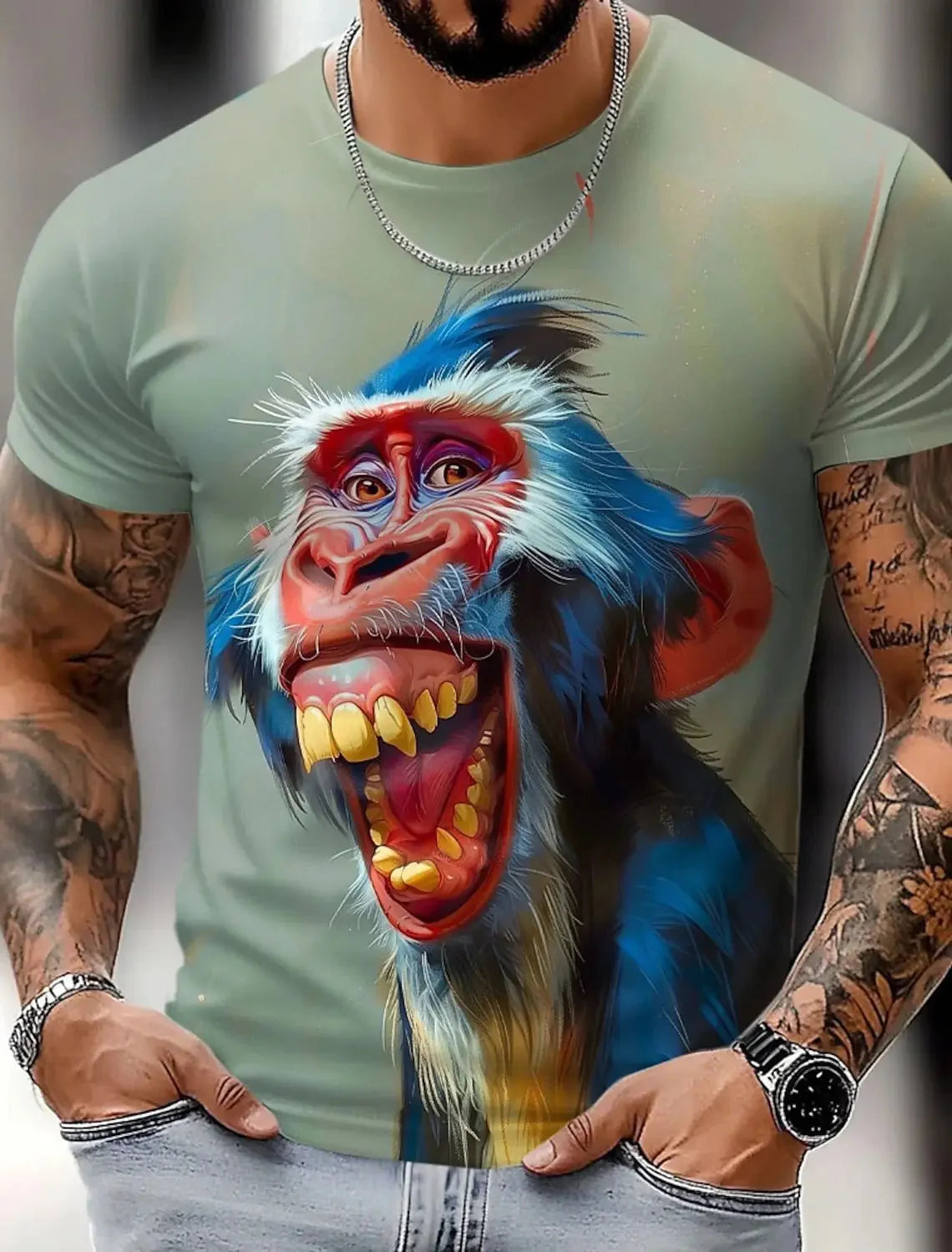 🦁  3D Animal Print Funny T-Shirt – Bold Summer Streetwear FitiqueFit