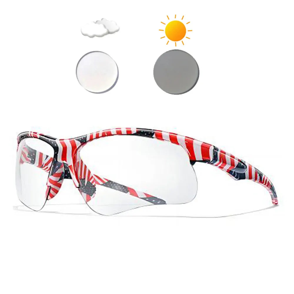 New Photochromic Cycling Sunglasses Men Women Outdoor Mtb Bicycle Sun Glasses Running Eyewear Sports Bike Windproof Goggles Pi-Mart