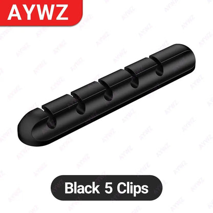 Adhesive Cable Holder Clips Cord Management Wire Organizer for Desktop USB Charging Cable Nightstand Power Cord Mouse Cable Pi-Mart