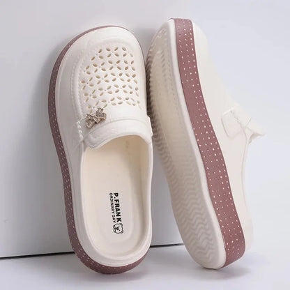 Eyriphy Size: 36-37 to 40-41 Women's Cave Shoes New Flat Slippers Beach Slippers Thick Soles Clogs Casual Slippers for Women Men NovaCart