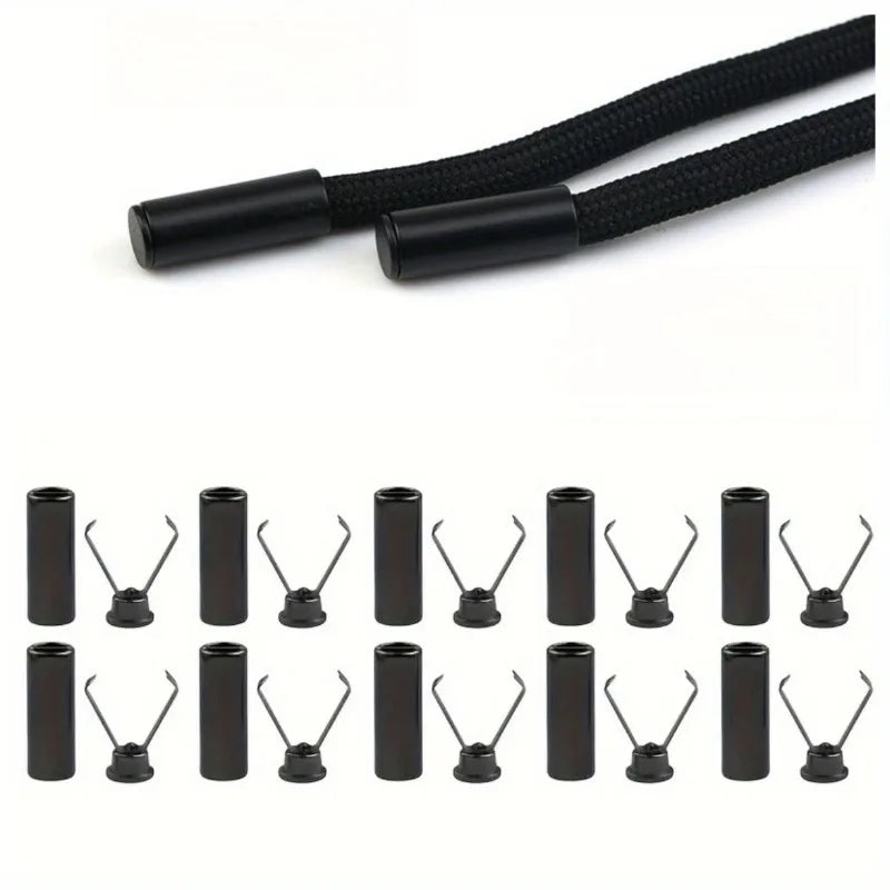 10pcs Heavy Duty Cord Locks Adjustable Metal Clips Secure Fastening for Shoelaces Bags Hoodies DIY Crafts Organizing Cables NovaCart