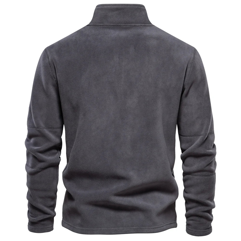 AIOPESON Brand Quality Thicken Warm Fleece Jacket for Men Zipper Neck Pullover Men's Sweatshirt Soft Shell Mens Jacket NovaCart