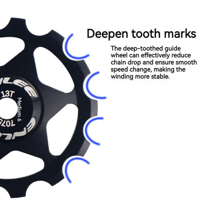 ENLEE Bike Aluminum Alloy Guide Wheel Pulley Rear Derailleur 11T 13T Guide MTB Ceramic Bearing Jockey Wheel For 4/5/6MM Pi-Mart