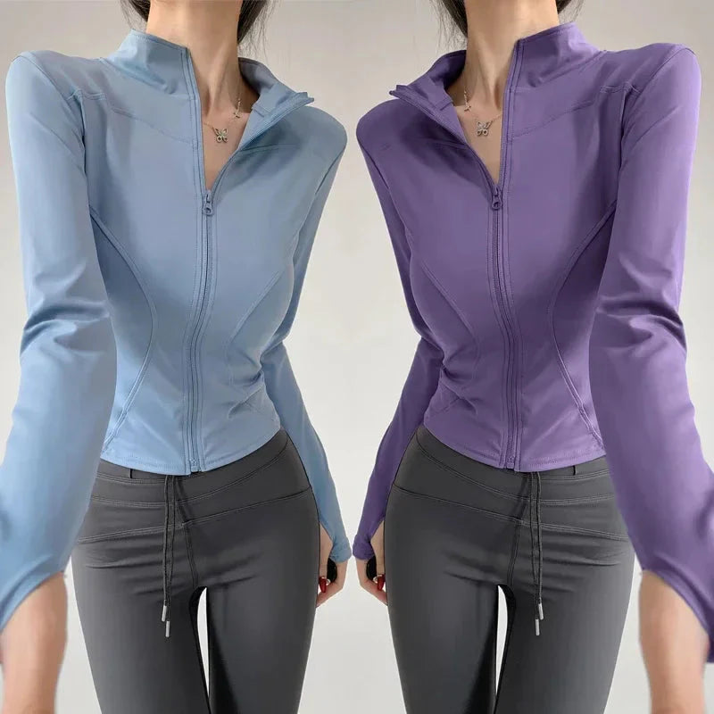 Sun Quick-Drying Zip-Up Sports Jacket Women S-3XL FitiqueFit