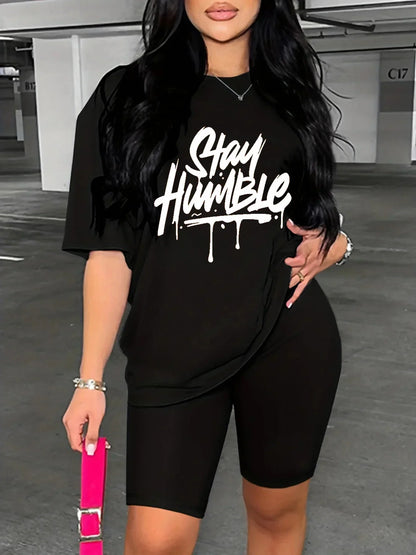 Summer Women's Letter Print Casual Neck Short Sleeved Female T-shirt Tops Tees Men Women 90s Black T-shirts Tops NovaCart