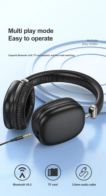 New Air Max Bluetooth 5.3 Earphone Over ear Headphone Wireless Headset Pods Pro Max Headphone for ios android tws dluetooth NovaCart