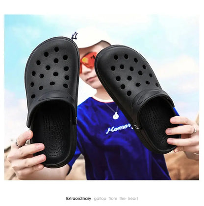 Beach Shoes Men's Summer Ligtweight EVA Trend Home Sandals Clogs Shoes Men Baotou Slippers Outdoor Students Comfortable Sandals NovaCart
