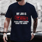 My Job Is Top Secret Funny Graphic T Shirt Men Summer Short Sleeve Tees Fashion Streetwear Tshirt Loose Oversized Y2k Clothing NovaCart