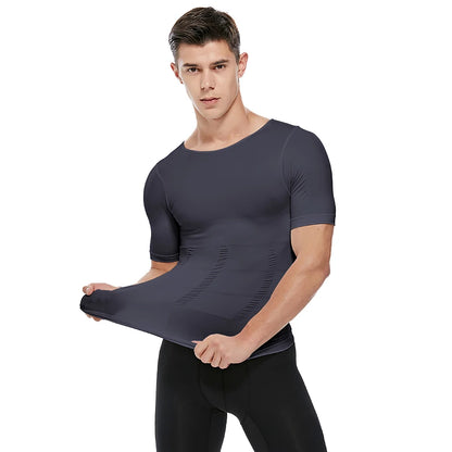 Mens Compression Shirt Undershirt Slimming Tank Top Workout Vest Abs Abdomen Slim Body Shaper NovaCart